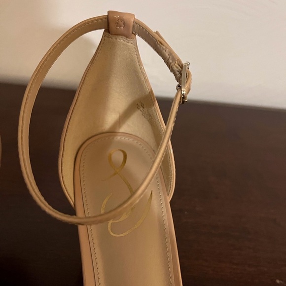 Sam Edelman Strappy Heels Peonie Patent Leather Square Toe Size 8 - Picture 7 of 11